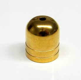 Verschlusskappe gerillt gold 10mm